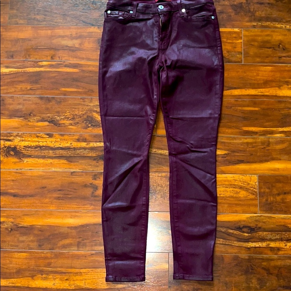 7 For All Mankind coated skinny jeans